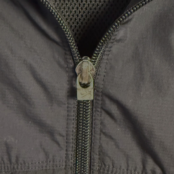 Vintage Nike Jacket Windbreaker Mens L Mesh Lining Black Gray Full Zip Logo - Picture 4 of 8
